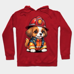 Adorable Firefighter Dog Hoodie